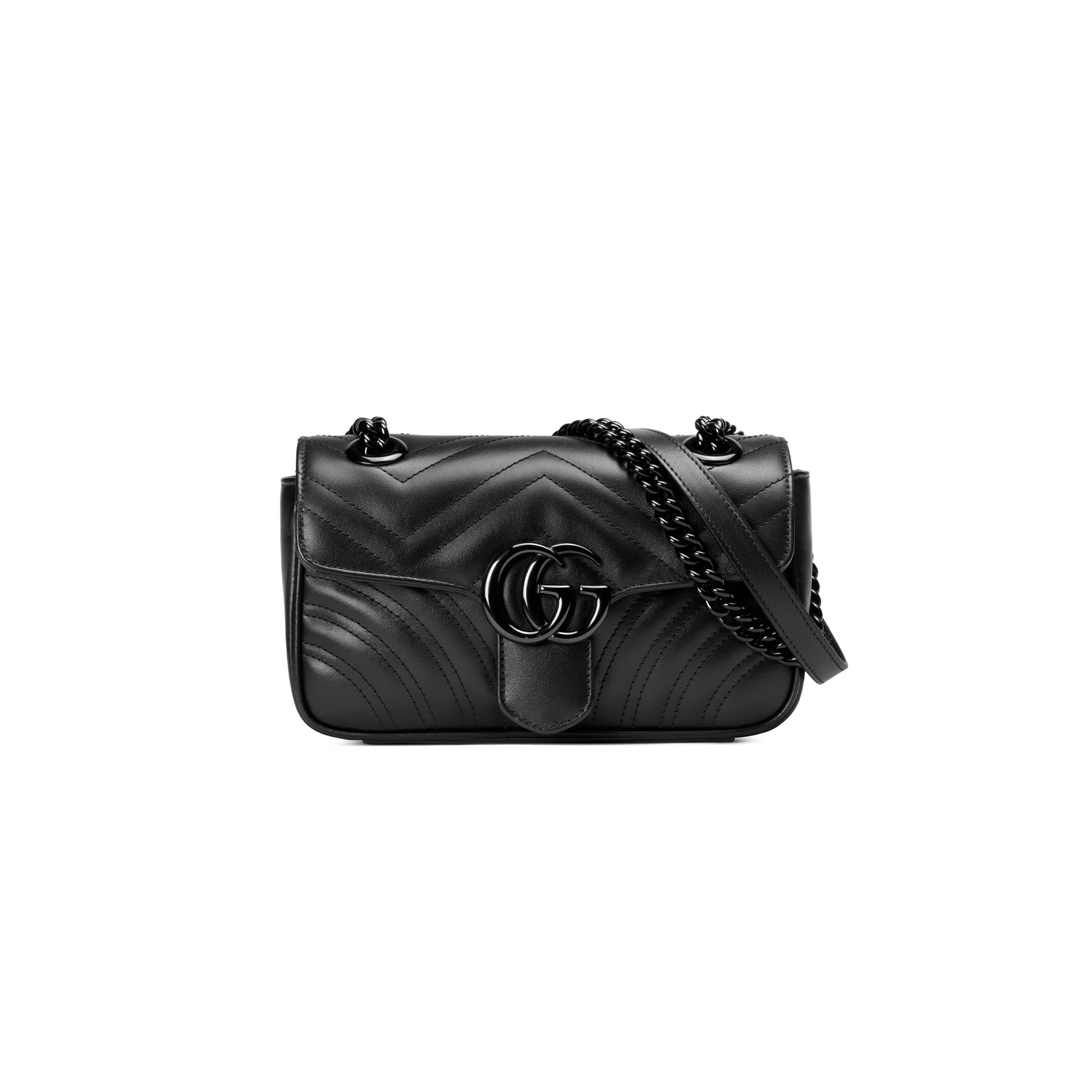 GUCCI GG MARMONT SMALL SHOULDER BAG ‎446744 DTDFV 1000 (22*13*6cm)